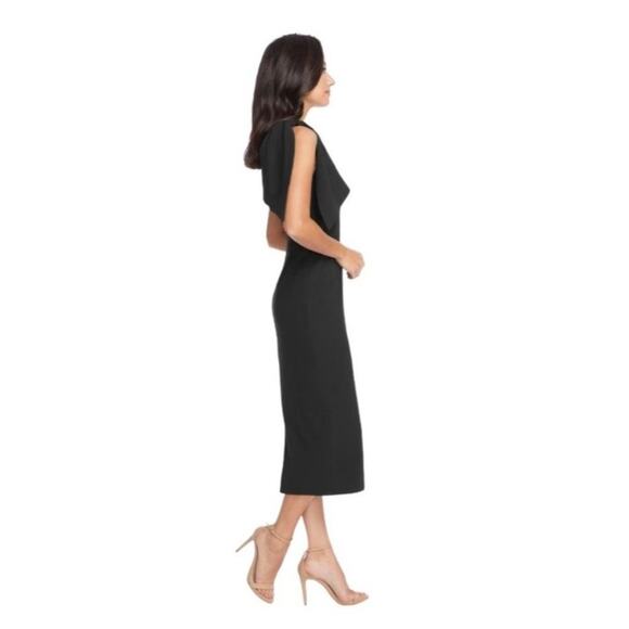 NWT DRESS THE POPULATION Tiffany Black One Shoulder Cocktail Dress Size Small - Picture 3 of 8